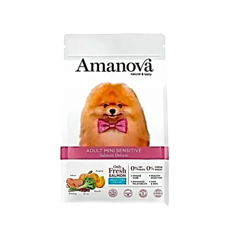 Amanova Dog Grain-Free Dry Food Sensitive Salmon Mini 7kg