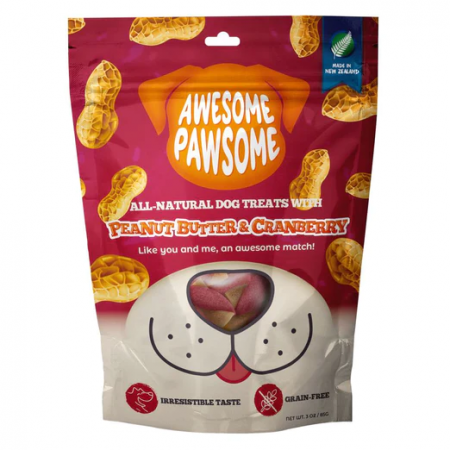 Awesome Pawsome Dog Treats Butter & Cranberry 85g