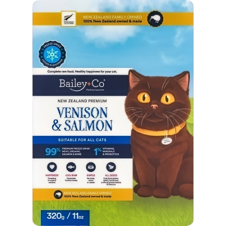 Bailey+Co Cat Freeze Dried Raw Venison & Salmon Diet 320g