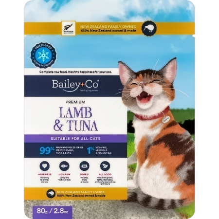 Bailey+Co Cat Treats Freeze Dried Raw Lamb & Tuna 80g