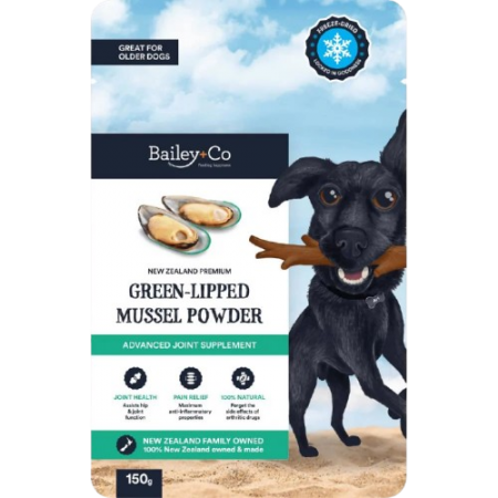 Bailey+Co Dog Freeze Dried Joint Supplement Mussel Powder 150g