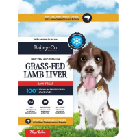 Bailey+Co Dog Treat Freeze Dried Raw Lamb Liver 70g Bailey+Co Dog Treat Freeze Dried Raw Lamb Liver 70g
