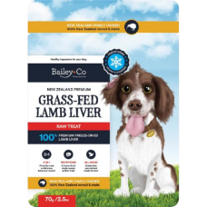 Bailey+Co Dog Treat Freeze Dried Raw Lamb Liver 70g