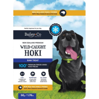 Bailey+Co Dog Treats Freeze Dried Raw Wild-Caught Hoki 50g