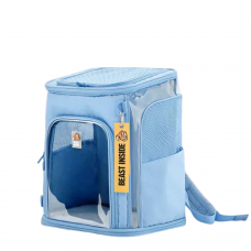Beast Inside Pet Backpack Ergonomic Carrier Aqua Blue