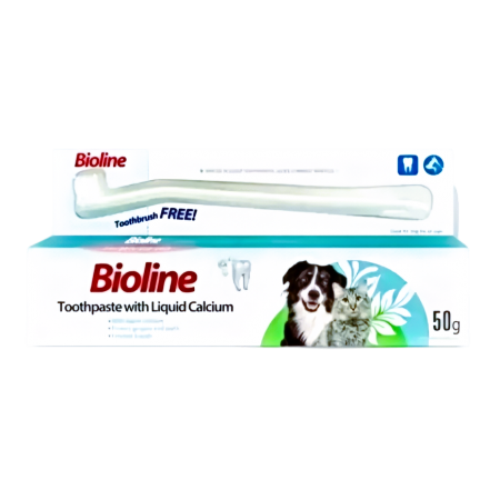 Bioline Dental Care Set w/Liquid Calcium for Cats & Dogs 50g