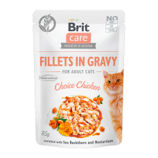 Brit Care Cat Fillets in Gravy With Choice Chicken 85g