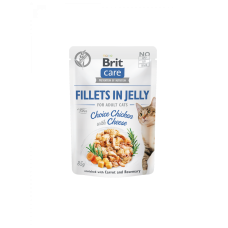 Brit Care Cat Fillets in Jelly Choice Chicken with Cheese 85g Carton (24 Pouches)