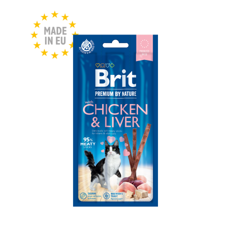 Brit Care Premium Cat Sticks Treat Chicken & Liver 15g