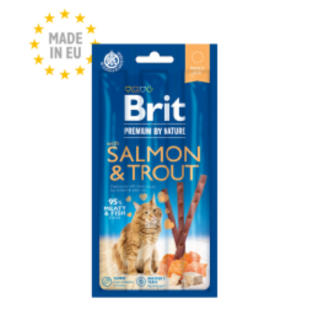 Brit Care Premium Cat Sticks Treat Salmon & Trout 15g
