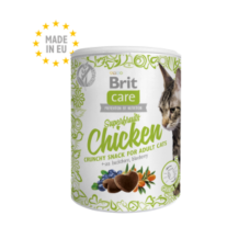 Brit Care Cat Superfruits Chicken Crunchy Snack with Sea Buckthorn & Blueberry 100g
