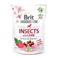 Brit Care Crunchy Cracker Insects with Lamb Enriched with Raspberries Dog Treats 200g (3 Packs)