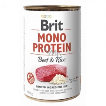 Brit Care Dog Can Food Mono Protein Beef & Rice 400g x6