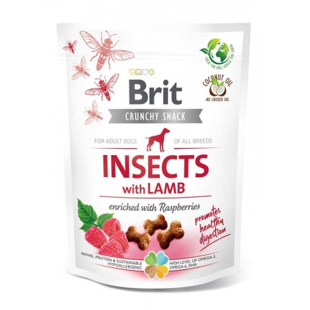 Brit Care Dog Crunchy Cracker Insects w/Lamb Enriched w/Raspberries 200g x2