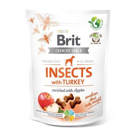 Brit Care Dog Crunchy Cracker Insects w/Turkey & Apples 200g