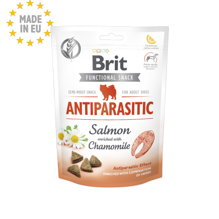 Brit Care Functional Snack Antiparasitic Salmon Dog Treats 150g (3 Packs)