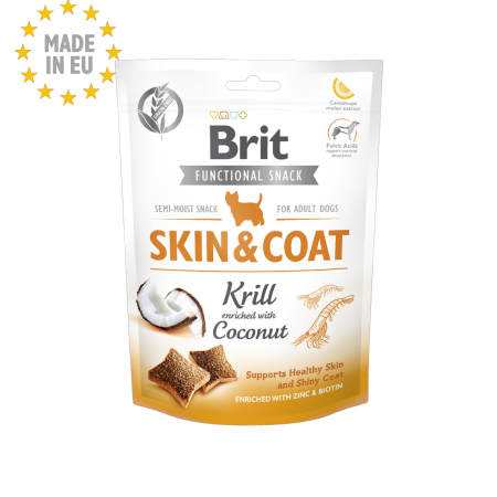 Brit Care Functional Snack Skin and Coat Krill Dog Treats 150g