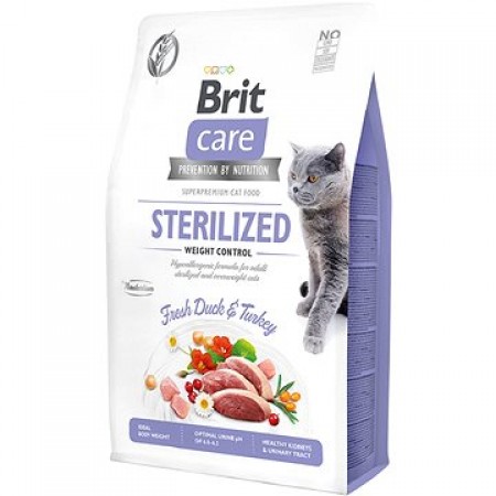 Brit Care Grain Free Sterilized Weight Control Cat Dry Food 2kg
