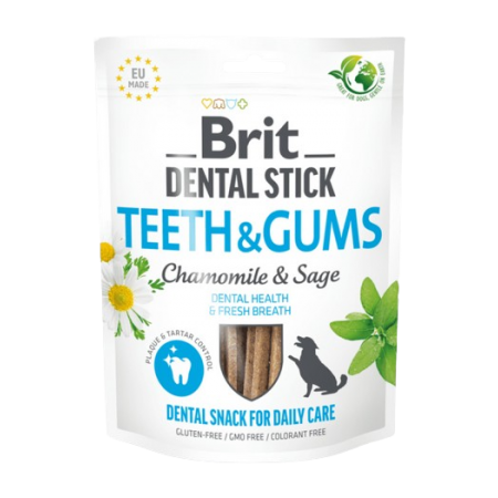 Brit Dog Dental Stick Teeth & Gums w/Chamomile & Sage​ 7pcs