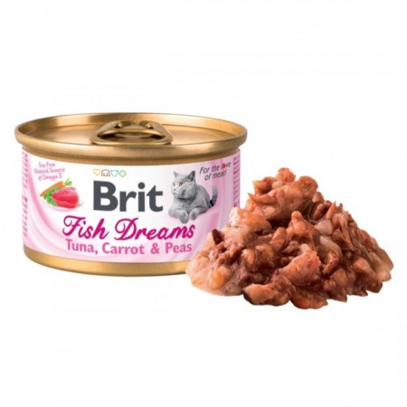 Brit Fish Dreams Chicken fillet & Shrimps cat food 80g