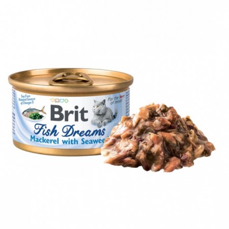 Brit Fish Dreams Mackerel & Seaweed Cat Can Food 80g