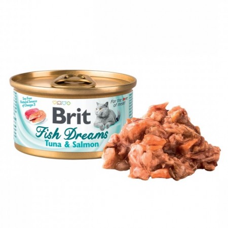 Brit Fish Dreams Tuna and Salmon Cat Can Food 80g