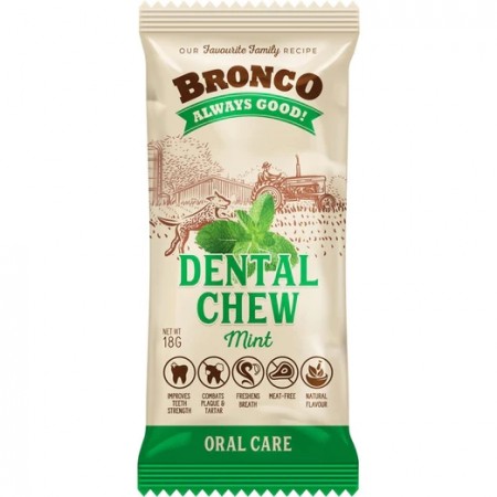Bronco Dog Treats Dental Chew Mint 18g (10 Packs)