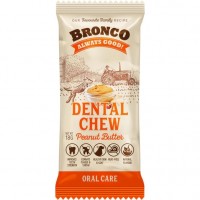Bronco Dog Treats Dental Chew Peanut Butter 18g (10 Packs)