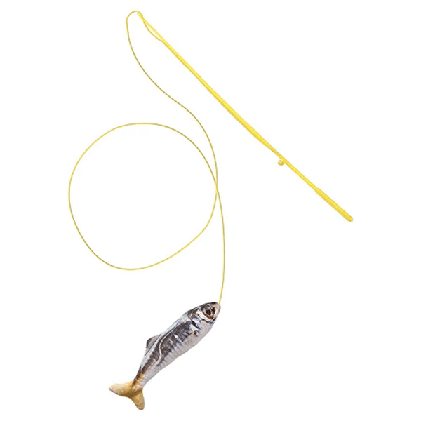 Marukan Cat Toy Matatabi Fishing Rod Makerel