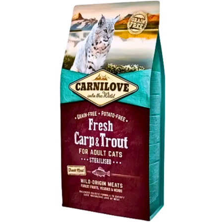 Carnilove Cat Grain-Free Fresh Carp & Trout for Sterile Cats 6kg