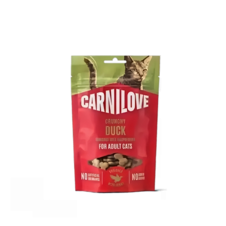 Carnilove Cat Treats Crunchy Duck enriched w/Raspberries Snack 50g