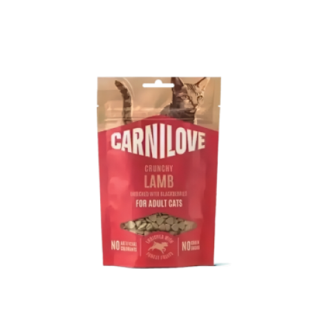 Carnilove Cat Treats Crunchy Lamb enriched w/Blueberries Snack 50g (3 packs)