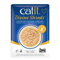 Catit Cat Wet Food Divine Shreds Chicken With Mackeral & Broccoli 75g/2.6oz (18 packs)