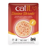 Catit Cat Wet Food Divine Shreds Chicken With Tuna & Carrot 75g/2.6oz (18 packs)