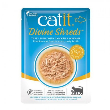 Catit Cat Wet Food Divine Shreds Tuna With Chicken & Wakame 75g/2.6oz