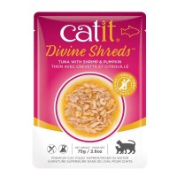 Catit Cat Wet Food Divine Shreds Tuna With Shrimp & Pumpkin 75g/2.6oz (18 packs)