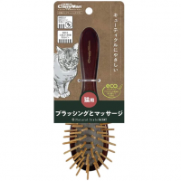 CattyMan Cat Brush Natural Style with Wooden Pin