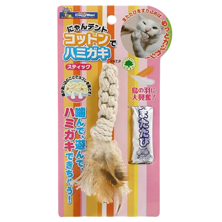 Cattyman Dental Cotton Stick Chew with Catnip