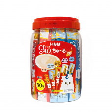 Ciao Chu ru Tuna with Added Vitamin and Green Tea Extract 14g x 50pcs (2 Tub) Ciao Chu ru Tuna with Added Vitamin and Green Tea Extract 14g x 50pcs (2 Tub)