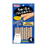 Ciao Churutto Stick Maguro With Scallop Formula 28g X 4 Sticks  (3 Packs)