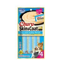 Ciao Inaba Churu Puree Skin & Coat Tuna with Scallop 56g