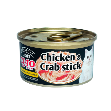 Ciao Can Chicken Fillet & Crabstick In Jelly 75g Carton (24 Cans)