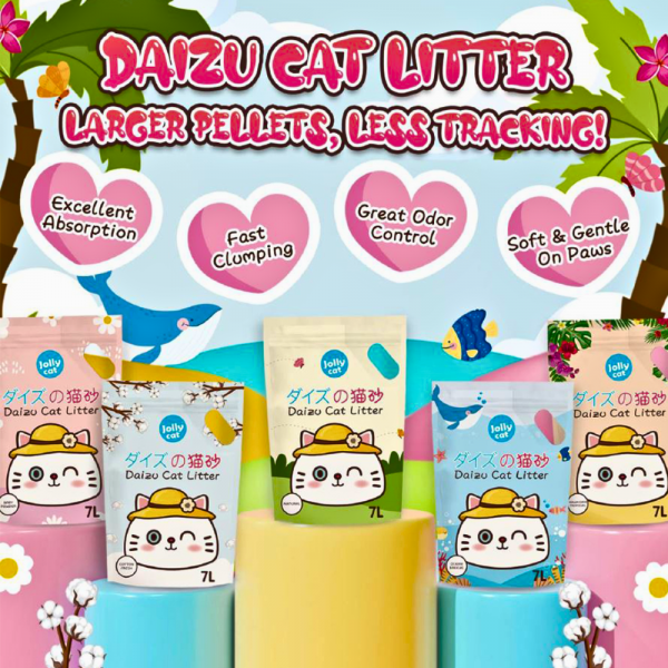 Jollycat Litter Daizu Fresh Clumping Tofu Cotton 7L X6