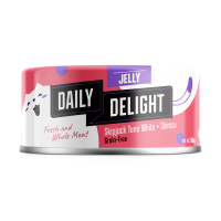 Daily Delight Jelly Skipjack Tuna White with Shirasu 80g Carton (24 Cans)
