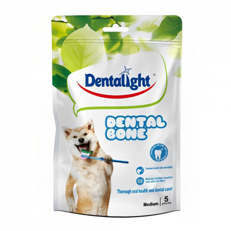 Dentalight Dog Treat Dental Bone 3" Medium (5 pcs/90g)