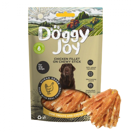 Doggy Joy for Medium and Large Breed Chicken Fillet on Chewy Stick 90g (3 Packs)