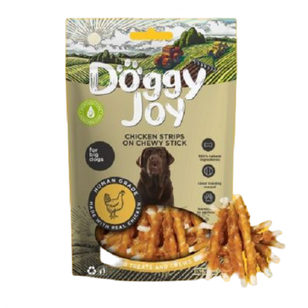 Doggy Joy for Medium and Large Breed Chicken Strips on Chewy Stick 90g