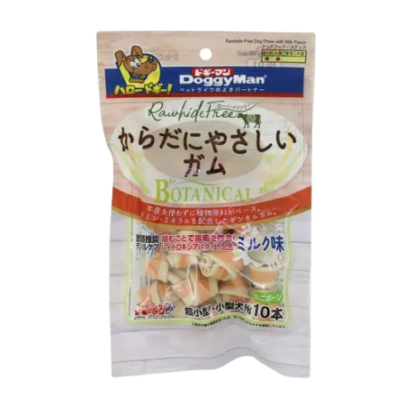 Doggyman Treat Botanical Rawhide-Free Chew w/Milk 10 pcs