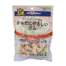 Doggyman Treat Botanical Rawhide-Free Chew w/Milk 25pcs