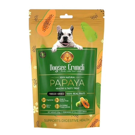 Dogsee Dog Treat Crunch Papaya 150g